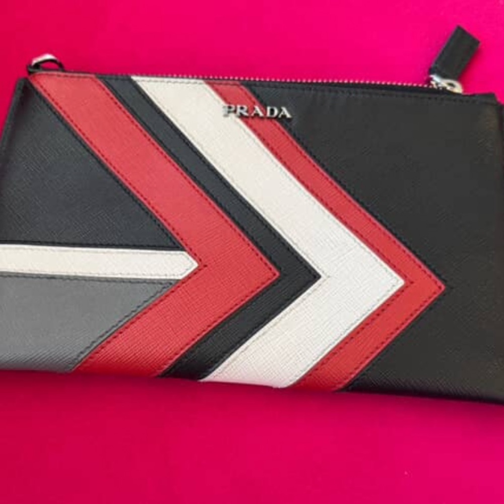 PRADA Saffiano Leather Wristlet Authentic